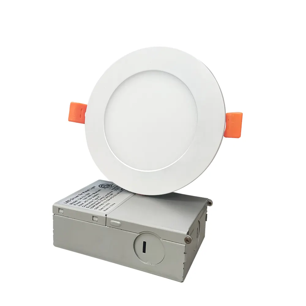 ETL(5004879) CE T24 Energy star 6 pouces 12w panneau de plafond plat led rond encastré à intensité variable avec 5 ans de garantie