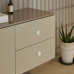 Stainless Steel Mushroom Handle <b>Black</b> White <b>Cabinet</b> Drawer Knob Modern Minimalist Style - Product Image 2