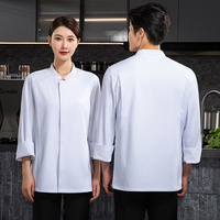 Filipina Chef Restaurante Y Bar Uniformes Restaurant À Manches Courtes Chef Manteau 4x Cuisine En Gros Solide Couleur Chef Veste Mahon