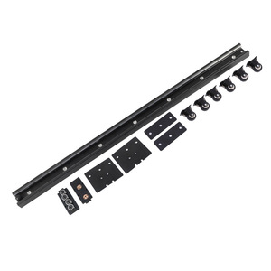 Heavy Duty Sliding Wardrobe Track Quadruple Damper Wall Mount Iron Material YG300 BTS Model - Product Image 2