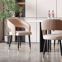 Fauteuil design de luxe moderne, chaise de salle à manger de style italien pour hôtels et restaurants, chaise à thé haut de gamme nouvelle et très tendance