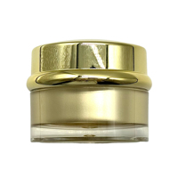 Pots cosmétiques ronds en plastique doré de luxe de haute qualité, personnalisables de 5g à 50g, pour crème visage et corps, emballage de lotion pour les yeux
