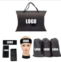 Etiquettes personnalisées avec Logo 7 pièces, boîte d'emballage de luxe en carton, cadeau, perruque pour extensions de cheveux, vente en gros