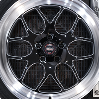 Jantes forgées Drag Front Runner 17x5 18x5 5x115 5x120 Noir brillant à rayons fendus usinés pour Charger Camaro, jantes de course Weld Skinny
