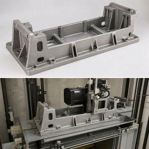 Pièces de précision en alliage d'aluminium moulé sous pression AlSi9Cu3 personnalisées de la marque YF, mécanisme de liaison de porte d'ascenseur, composants OEM, Guangdong - Product Image 2