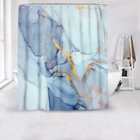Youpin Eco — rideau de douche en polyester, imperméable, à impression numérique 3D, motif marbre, personnalisé, offre spéciale