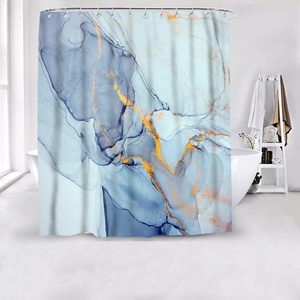 Youpin Eco — <span class=keywords><strong>rideau</strong></span> <span class=keywords><strong>de</strong></span> <span class=keywords><strong>douche</strong></span> en polyester, imperméable, à impression numérique 3D, <span class=keywords><strong>motif</strong></span> marbre, personnalisé, offre spéciale - Product Image 3