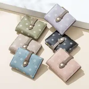 New Arrival PU Leather Short Wallet Women Fashion Painted Purse