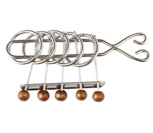 11.5*5.7cm cổ điển Trung Quốc Iq kiểm tra não trêu ghẹo trò chơi Trung Quốc 5 Vòng Liên Kết câu đố cho người lớn - Product Image 1