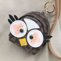 Hibou cuir porte-monnaie sac pendentif portefeuille porte-clés hibou sac suspendu Mini sac à main porte-clés en cuir