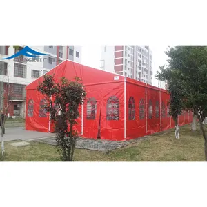 Winddichte Pvc Gecoate Polyester Stof Vakbeurs Tent Doorzichtige Top Luifel Voor Buiten Bruiloft En Evenement