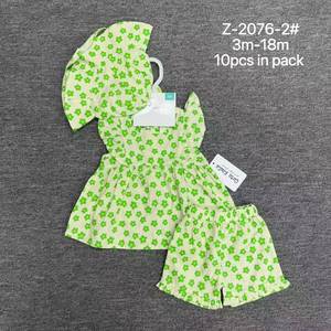 Conjunto de Vestido de Verano para Bebé Niña JJ32XL con Sombrero, Vestido de Algodón con Estampado Moderno para Recién Nacida, Manga con Volantes, <span class=keywords><strong>Ropa</strong></span> de Fiesta para Bebés - Product Image 3