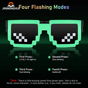 Venta al por mayor nueva atmósfera de vida nocturna accesorios bar KTV fiesta 7 colores flash LED Net celebridad gafas de sol gafas led - Product Image 3