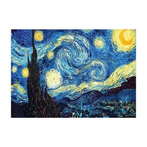 Özel 5D tam matkap kristal fantezi yıldızlı gece soyut sanat elmas boyama Van Gogh