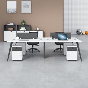 Escritorio de oficina modular personalizado de madera MDF extensible para uso en Escuela de Negocios en casa estaciones de trabajo de diseño moderno para entornos comerciales - Product Image 5