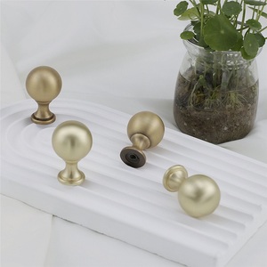 French Light Luxury High-Foot Ball Small Handle Modern Minimalist Single-Hole Wardrobe <b>Cabinet</b> Dresser Zinc Alloy Surface - Product Image 2