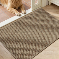 Rutschfeste Waschbare Fußmatte Fleckenresistent und Saugfähig Willkommens-Hundematte Flache Eingangsmatten für Vorder- und Hintertür