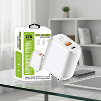 Adaptateur de chargeur double Qc3.0+pd20w Prise murale US EU avec port USB A+type-c Charge rapide pour téléphone 17