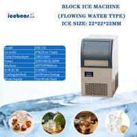 Máquina de Hielo Comercial Industrial de 25 kg/24 h, Solución para Hacer Hielo en Cubos y Bloques
