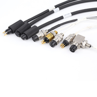 Connecteur de câble circulaire pour eaux profondes 4P 7P 8P IP68 IP69, fiche et prise en laiton plaqué argent, assemblage personnalisé
