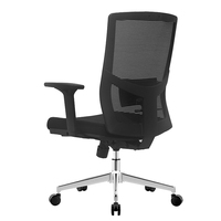 Chaise de bureau blanche, chaise de bureau pivotante pour secrétaire, chaise de bureau de direction avec accoudoirs, non pliable