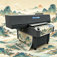 Nueva Impresora UV LED de Cama Plana de Inyección de Tinta Digital ATUE 9060 con Pantalla Táctil, Automática, CMYK, Tamaño A1, Cabezal de Impresión I3200, para Uso Doméstico, Impresión en Metal