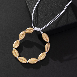 European American Alloy Shell Hand Woven <b>Adjustable</b> <b>Bracelet</b> Bohemian Style For Women - Product Image 1