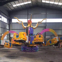 Manège Thème Fête Foraine : Grand Équipement d'Attraction Rotatif d'Extérieur, Manège Poulpe Géant 40 Places à Vendre