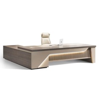 Scrivania Direzionale Moderna di Lusso, Ecologica, Facile da Montare, a Forma di L, in Legno, Estensibile, per CEO e Dirigenti