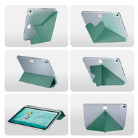Étui arrière transparent en acrylique pour iPad Air 6 Pro 11 11 pouces avec support pour stylet, boucle, housse intelligente en cuir, vente en gros