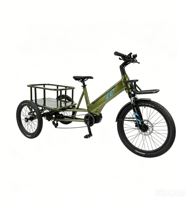 Tricycle électrique à 3 roues avec assistance électrique, freins à disque hydrauliques intégrés en aluminium et lithium, conduite stable pour personnes âgées et courses