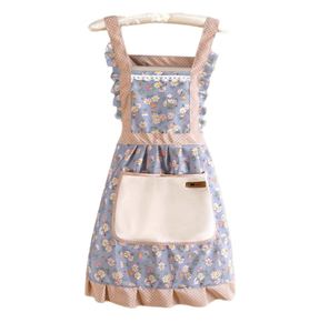 New Household-Style Cotton Kitchen Bib Durable Hand Erasable Anti-Fouling Princess Skirt Design Breathable Cooking Apron - Product Image 2