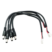 Özel Endüstriyel Güç Kablosu 075 05 03 mm² DC5525 Erkek Konnektör 5521 VH3.96 2P Terminal Kablosu Saf Bakır İletken PVC