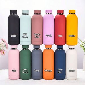 Bouteille d'eau en acier inoxydable personnalisée, thermos isotherme avec couvercle, gourde à double paroi sous vide pour cadeaux de mariage - Product Image 5