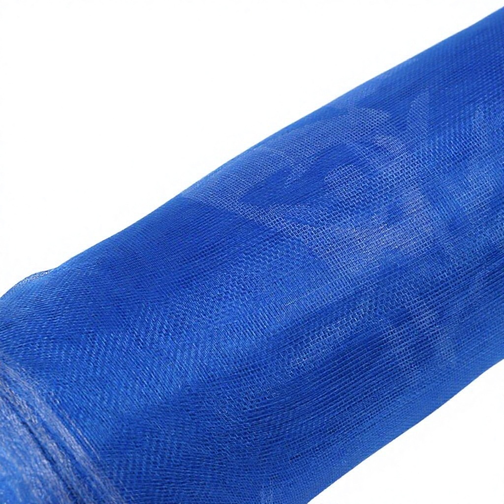 Factory Wholesale Blue White Floral PE Lightweight Well-ventilated Mosquito Mesh Window Screen Insect-proof Net With 20-22 Mesh · image 1