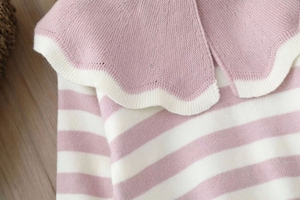 Ensemble de deux pulls en tricot pour filles, printemps-hiver, nouveau pull rayé à col rond pour filles - Product Image 5