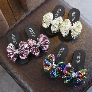 2025 vendita calda scarpetta colorata di paillettes per ragazze estate infradito antiscivolo scarpe da spiaggia per bambini - Product Image 5
