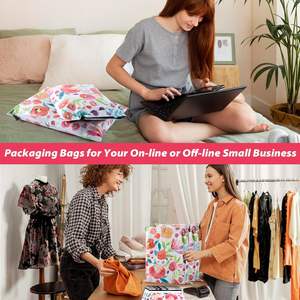 <span class=keywords><strong>Sac</strong></span> d'expédition en polyéthylène à imprimé floral aquarelle, imperméable et résistant aux déchirures, pour l'e-commerce et la logistique - Product Image 5