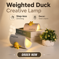 Lampe de table créative miniature LED rechargeable pour enfants, avec un canard lesté, à intensité variable, pour la chambre à coucher, avec port USB