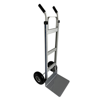 Chariot à main en aluminium Uni-Silent 250 kg avec pneus pleins de 10 pouces et plateau solide FHT250