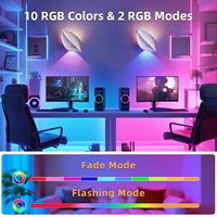 Lampu Dinding Daun RGBW dengan Remote Control, Sensor Gerak, USB Rechargeable, Dimmable, Gaya Amerika, Lampu LED Kreatif untuk Kamar Tidur