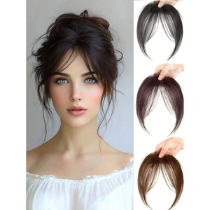 วิกผม LH แบบมีหน้าม้า ทำจากเส้นใยทนความร้อนสูง ต่อผมธรรมชาติ เหมาะกับทุกรูปหน้า พร้อมผมด้านข้างและหน้าม้าตรง - Product Image 1