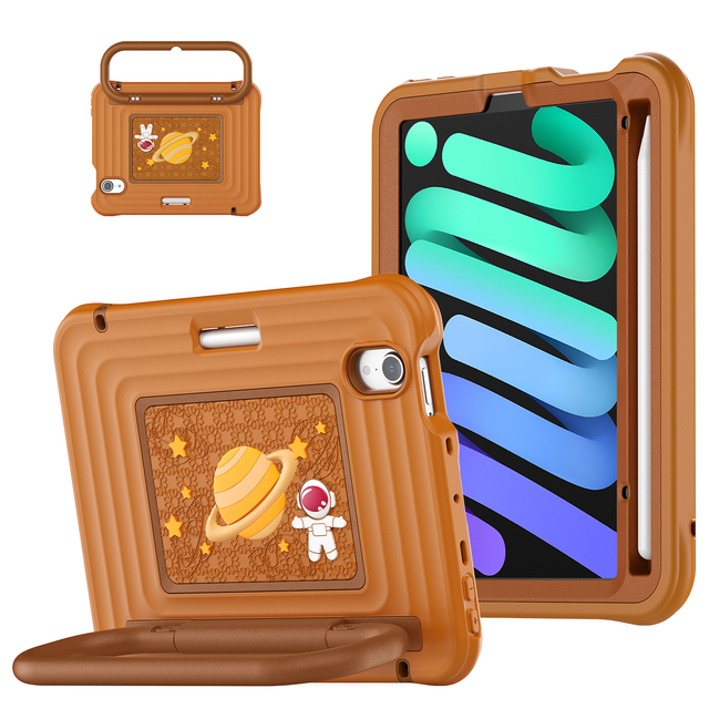 Full Body Protection Tablet Silicone PC 360 Rotating Armor Case with Pen Slot for ipad Mini 6/7