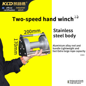 Petit treuil à manivelle en acier inoxydable, treuil <span class=keywords><strong>de</strong></span> levage <span class=keywords><strong>de</strong></span> <span class=keywords><strong>traction</strong></span> 0.2 tonnes 0.5 tonnes 0.8 tonnes treuil à manivelle silencieux à double vitesse - Product Image 2
