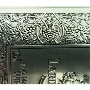 Tùy chỉnh sang trọng Matte đen dập nóng lá vàng dập nổi bằng văn bản nhãn chai rượu vang nhãn dán 3D dập nổi nhãn rượu vang - Product Image 3