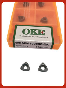 Lama per Trapano Triangolare con Rivestimento PVD Zhuzhou <span class=keywords><strong>Okey</strong></span> for U WCMX06 WCMX08 Universale per Acciaio e Acciaio Inossidabile per Foratura e Lavorazioni di Precisione - Product Image 3