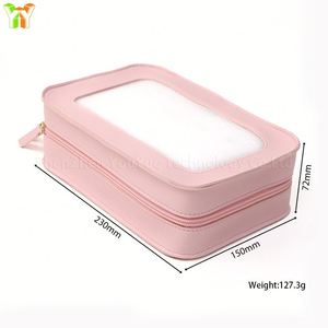<b>Clear</b> Waterproof Makeup <b>Bag</b> Portable Travel Cosmetic Case Organizer for Women <b>Toiletry</b> Pouch with Transparent Window Zipper - Product Image 2