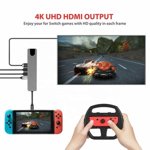 Xput Chất Lượng Cao Đa Chức Năng 6 Trong 1 <span class=keywords><strong>USB</strong></span> C Hub 6-Trong 1 Loại C Để HDMI 4K <span class=keywords><strong>RJ45</strong></span> <span class=keywords><strong>Ethernet</strong></span> <span class=keywords><strong>USB</strong></span> 3.0 <span class=keywords><strong>Adapter</strong></span> Với 87W Pd Sạc - Product Image 5