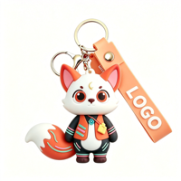 Porte-clés personnalisé en PVC 2D/3D imprimé UV avec un design d'anime, un personnage de dessin animé, une poupée 3D avec votre logo pour des cadeaux promotionnels légers
