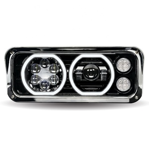 Luces de rendimiento LED de montaje de faros de proyección LED negras del mercado de accesorios con Halo para semirremolques <span class=keywords><strong>Peterbilt</strong></span> - Product Image 5